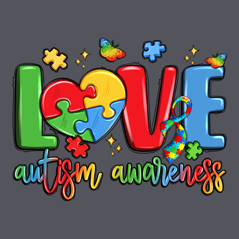 Love Autism Awareness Vintage Hoodie by LillyAllenDesigns | Teevron