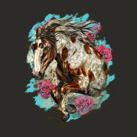 Mustang Horse With Floral Background Heavy Core Tee | Teevron
