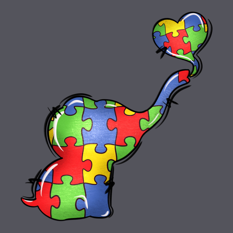 Autism Awareness Elephant Vintage Hoodie by LillyAllenDesigns | Teevron