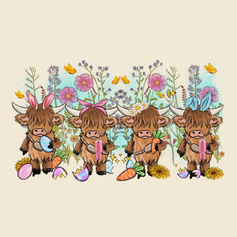 Easter Day Baby Highland Cow Premium Tee by MaliasSmallBusiness | Teevron