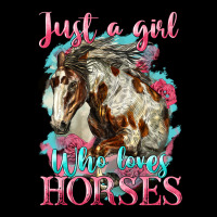 Just A Girl Who Loves Horses Mustang Heavy Core Tee | Teevron
