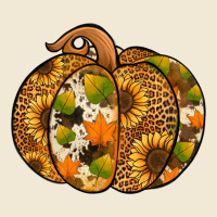 Leopard Cowhide Sunflower Pumpkin Ladies Tee | Teevron