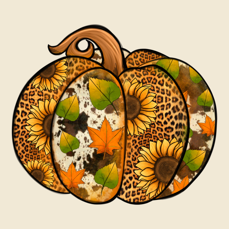 Leopard Cowhide Sunflower Pumpkin Ladies Tee by Jasminsmagicworld | Teevron