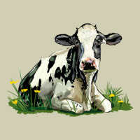 Holstein Cow Sitting Heavy Core Tee | Teevron