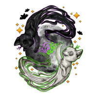 Magical cats ghost with moon Halloween | Teevron