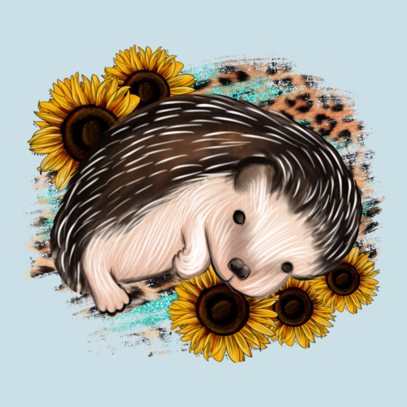 Sleeping Hedgehog Sunflower Leopard Ladies Tee by Jasminsmagicworld | Teevron