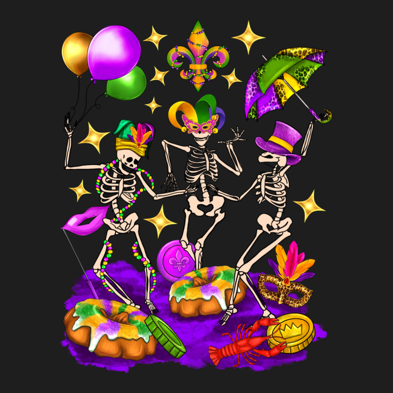 Mardi Gras Skeletons Heavyweight Hoodie by BundleAndBundleShop | Teevron
