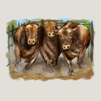 3 Red Angus Bulls Heavy Core Tee | Teevron