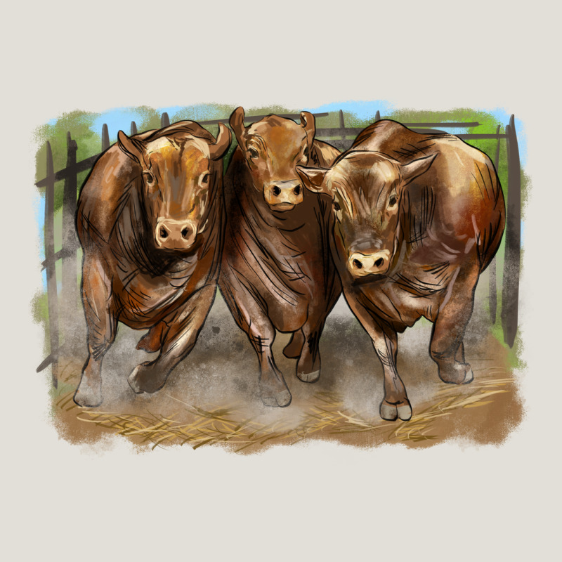 3 Red Angus Bulls Heavy Core Tee by LillyAllenDesigns | Teevron