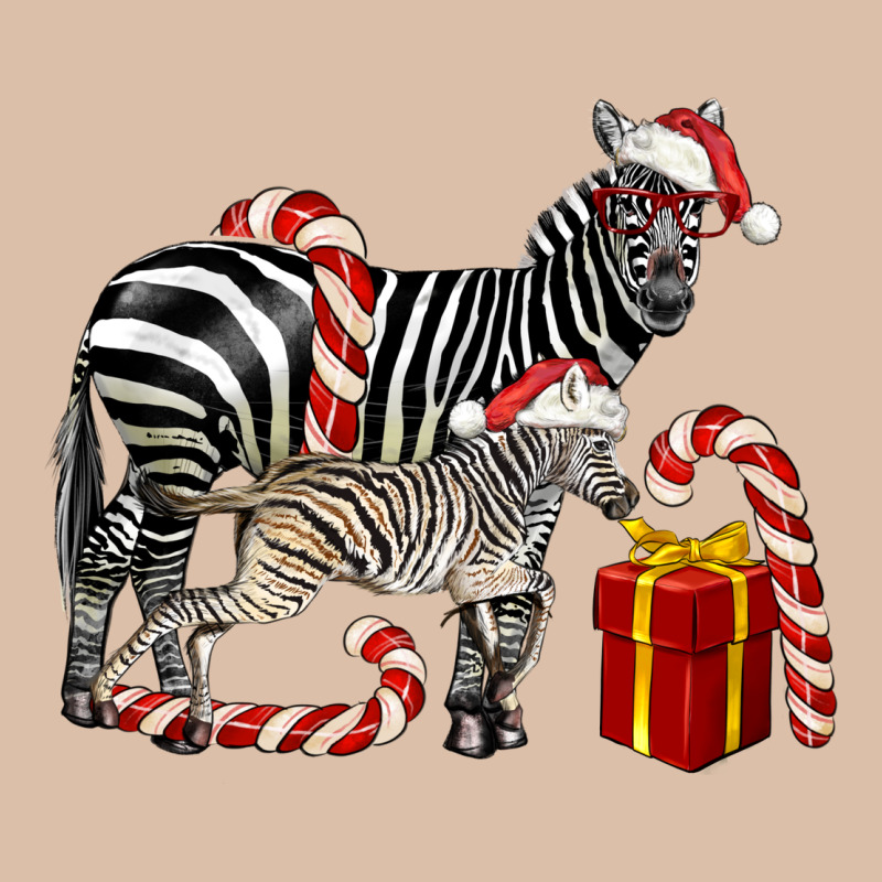 Christmas Zebra Baby And Mama Urban Heavy Tee by LillyAllenDesigns | Teevron