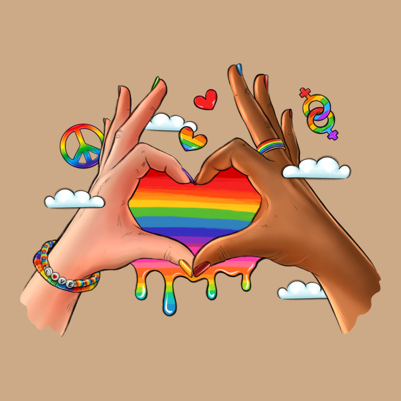 Lgbtq Pride Hands Vintage Hoodie by LillyAllenDesigns | Teevron