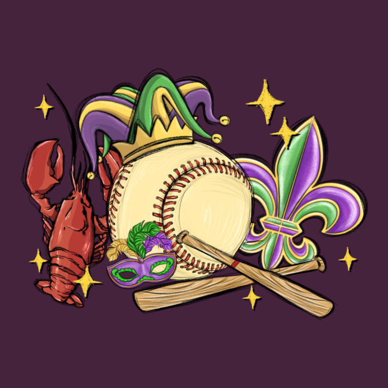 Mardi Gras Baseball Premium Tee by MaliasSmallBusiness | Teevron