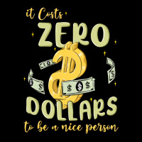 It Costs Zero Dollars To Be A Nice Person Ladies Tee | Teevron