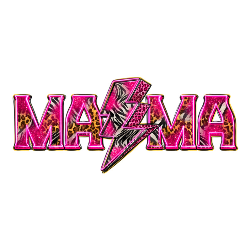 Mama Neon Lightning Bolt Mother's Day Zipper Hoodie by HowdyJamesFarm | Teevron