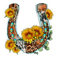 Western Leopard Cowhide Sunflowers Horseshoe Premium Hoodie | Teevron