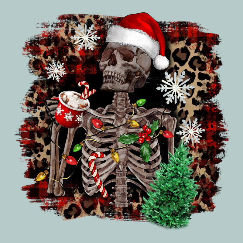 Skeleton With Coffee Cup Christmas Heavy Core Tee by NancyCooperArtShop | Teevron
