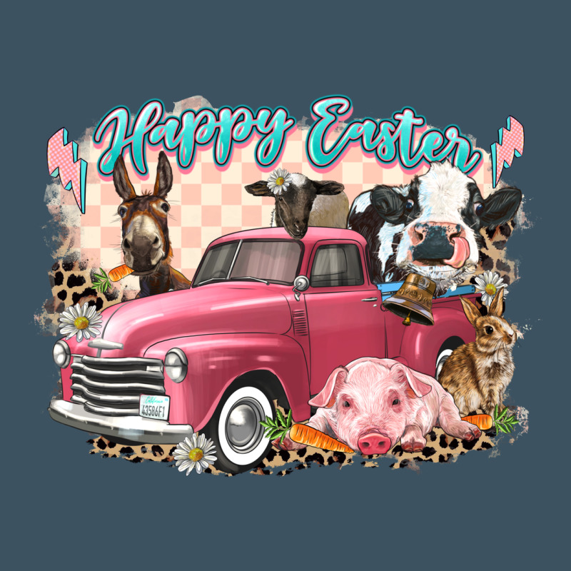 Happy Easter Truck With Easter Farm Animals Urban Heavy Tee by LillyAllenDesigns | Teevron