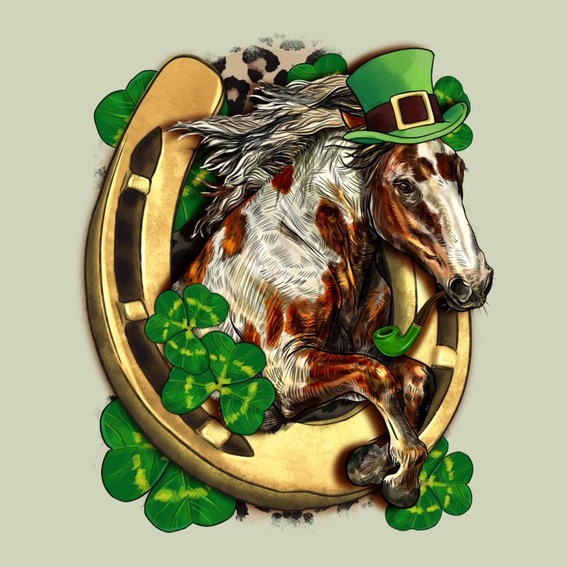 Horse With Horseshoe St Patricks Day Heavyweight Hoodie by FaDigitalArtStudio | Teevron