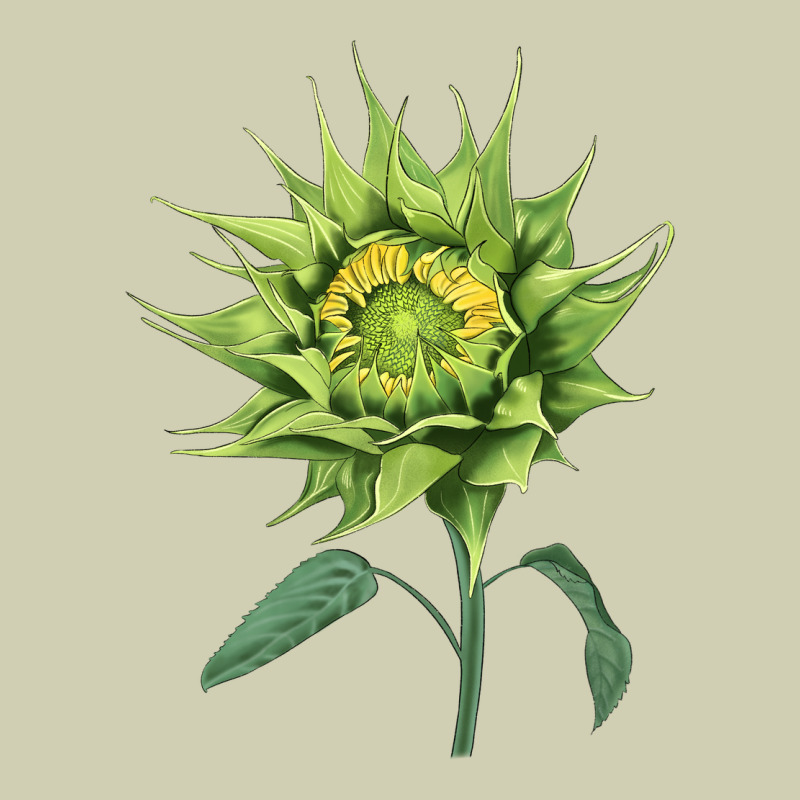 Sun Fill Green Green Sunflower Heavy Core Tee by LillyAllenDesigns | Teevron