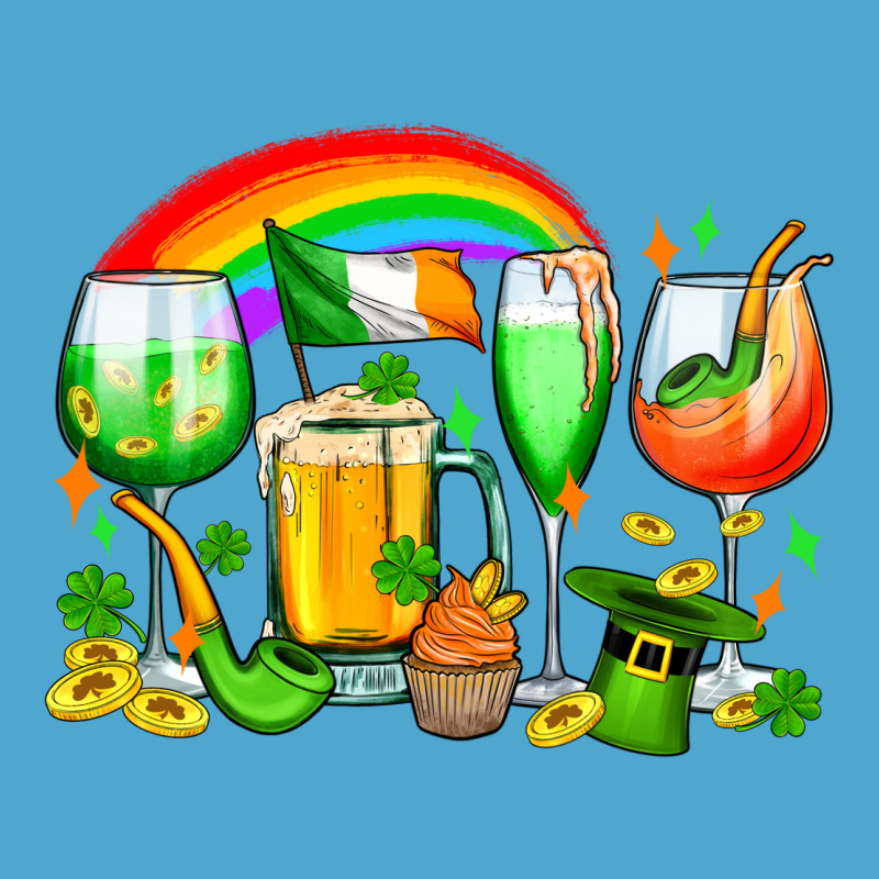 Wine Glasses St. Patricks Premium Hoodie by OliviaCreatesArt | Teevron