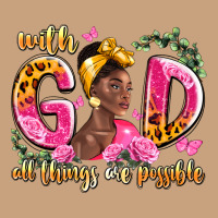 With God All Things Are Possible Black Woman Vintage Tee | Teevron