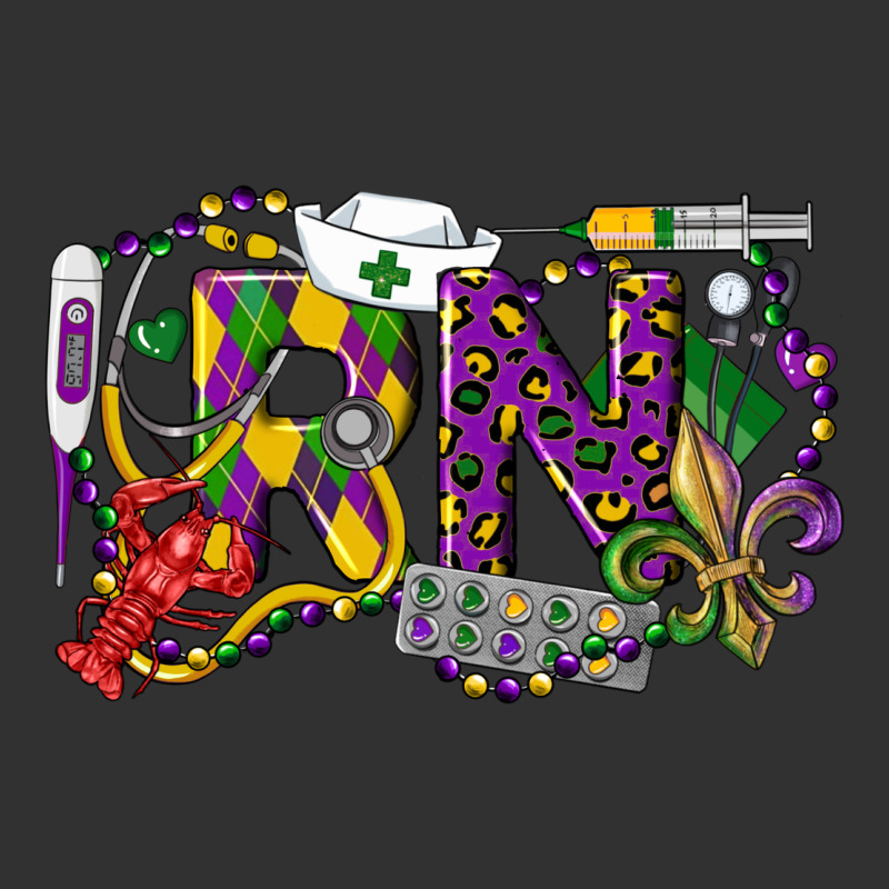Rn Registered Nurse Mardi Gras Urban Heavy Tee by LillyAllenDesigns | Teevron