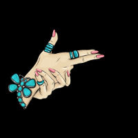 Western Turquoise Gun Hand Ladies Tee | Teevron