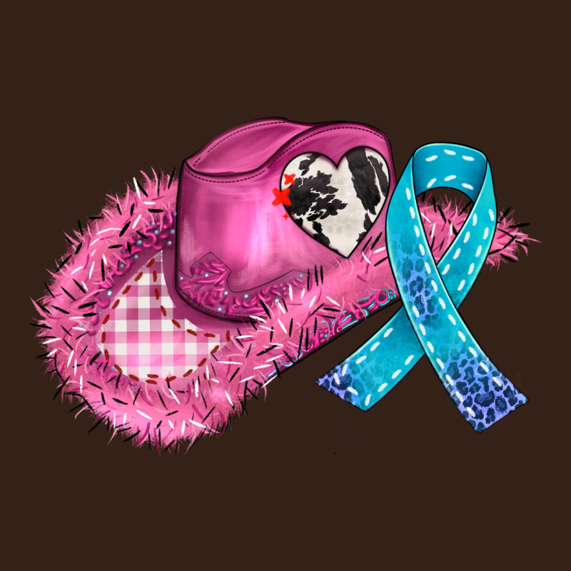 Cowboy Hat And Cancer Ribbon Heavy Core Tee by AdoDesignShop | Teevron