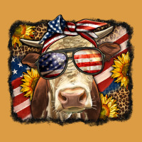 Western 4th Of July Cow Background Urban Heavy Tee | Teevron
