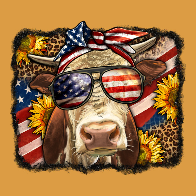Western 4th Of July Cow Background Urban Heavy Tee by LillyAllenDesigns | Teevron