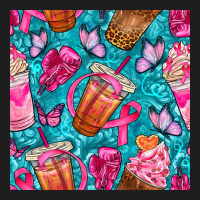Breast Cancer Coffee Cups With Butterfly Seamless Pattern Bbs Heavyweight Hoodie | Teevron
