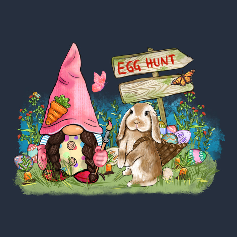 Easter Gnome And Rabbit Egg Hunt  Easter Day Zipper Hoodie by CowGirlArtShop | Teevron