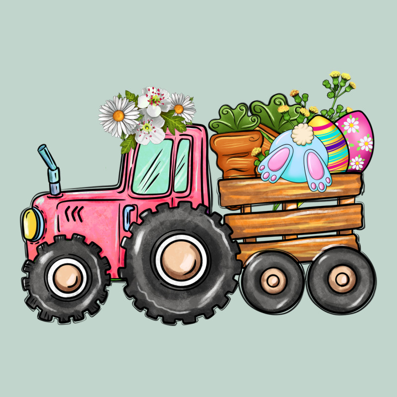 Easter Bunny Tractor Zipper Hoodie by CowGirlArtShop | Teevron