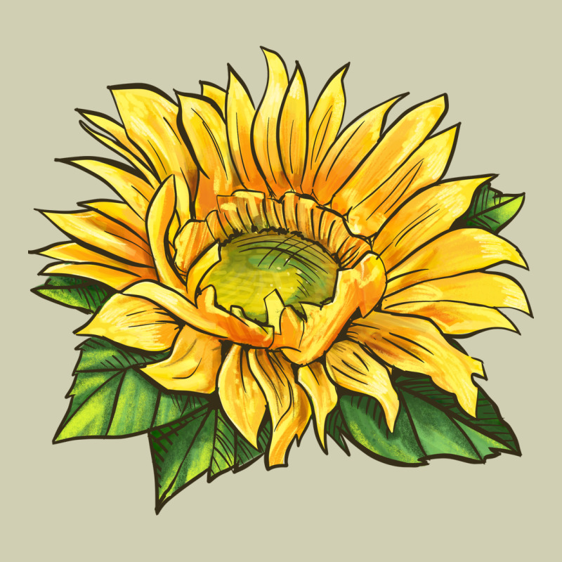 Starburst Greenburst Sunflower Heavy Core Tee by LillyAllenDesigns | Teevron