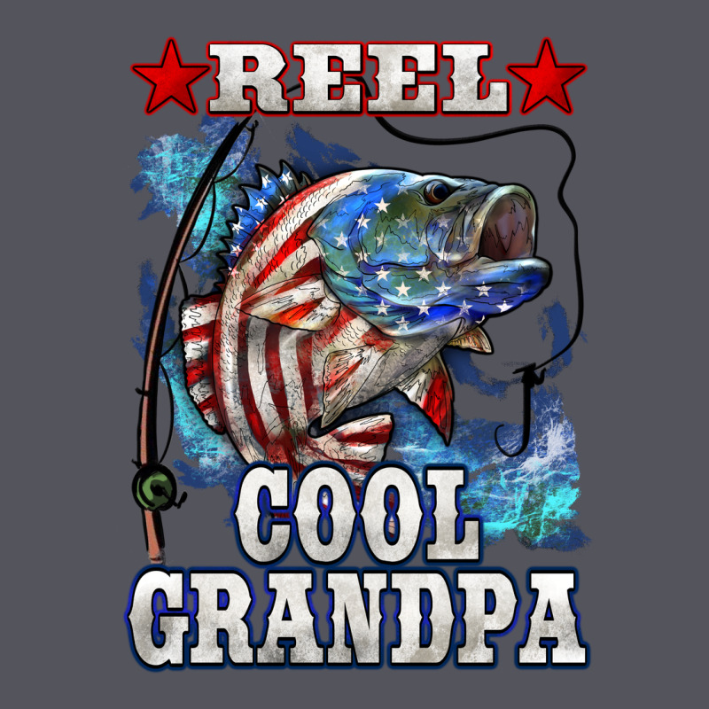 Reel Cool Grandpa American Flag Bass Vintage Hoodie by LillyAllenDesigns | Teevron