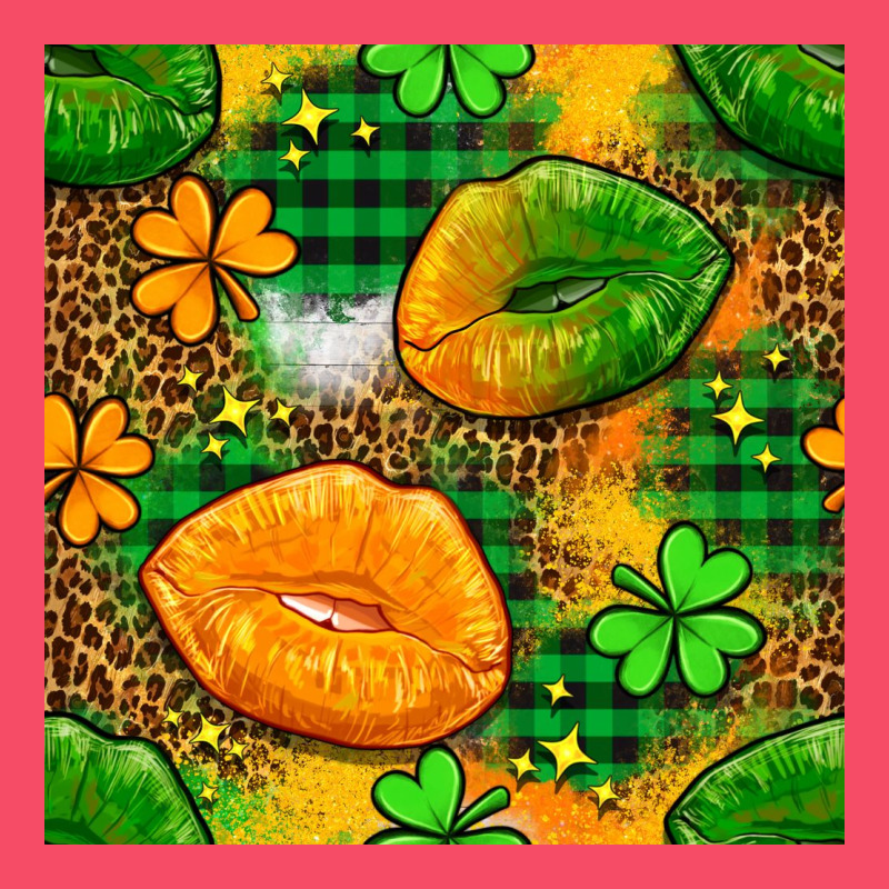 Irish Lips Seamless Pattern Digital Paper Premium Sweatshirt by BundleAndBundleShop | Teevron