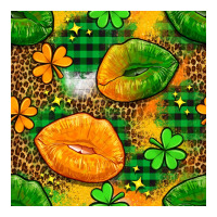 Irish lips seamless pattern digital paper | Teevron