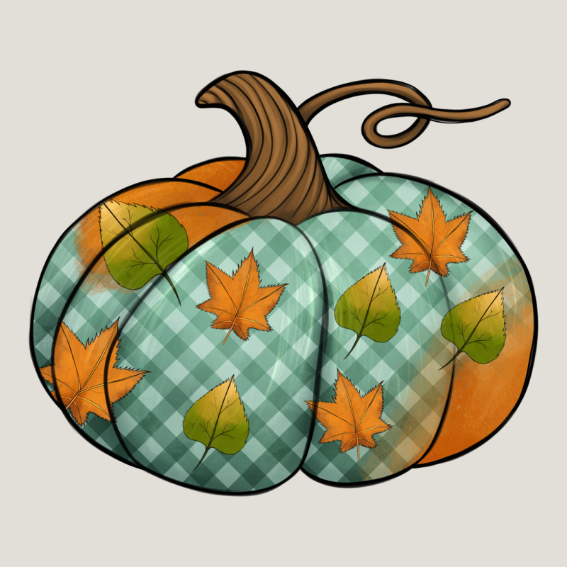 Blue Plaid Autumn Pumpkin Heavy Core Tee by Jasminsmagicworld | Teevron