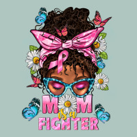 Mom Is A Fighter And Afro Messy Bun Mom Premium Sweatshirt | Teevron