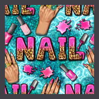 Nail Art Hands And Polish With Turquoise Leopard And Glitter Seamless  Heavyweight Hoodie | Teevron