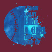 I Know I Play Like A Girl Try To Keep Up Softball Long Sleeve Tee | Teevron