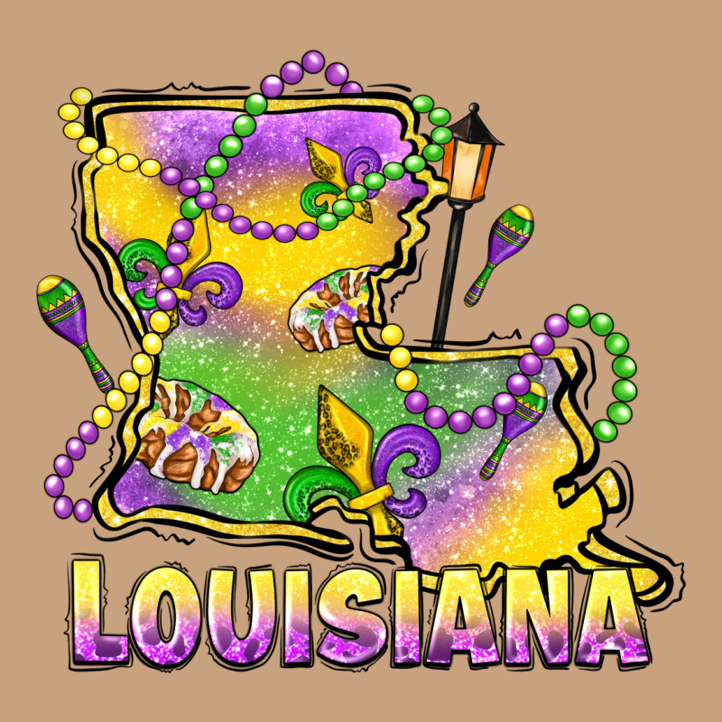 Louisiana Mardi Gras State Map Vintage Tee by LillyAllenDesigns | Teevron