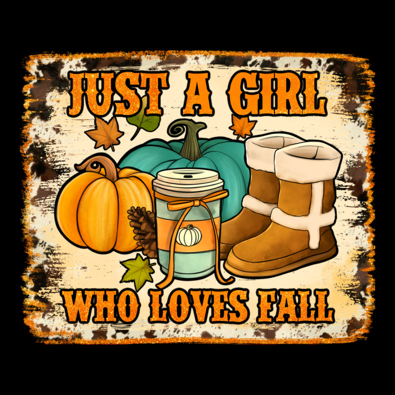 Just A Girl Who Loves Fall Cowhide Background Ladies Tee by Jasminsmagicworld | Teevron