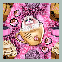 Cat Coffee Cups And Paw With Leopard And Glitter Seamless Pattern Bbs Heavyweight Hoodie | Teevron