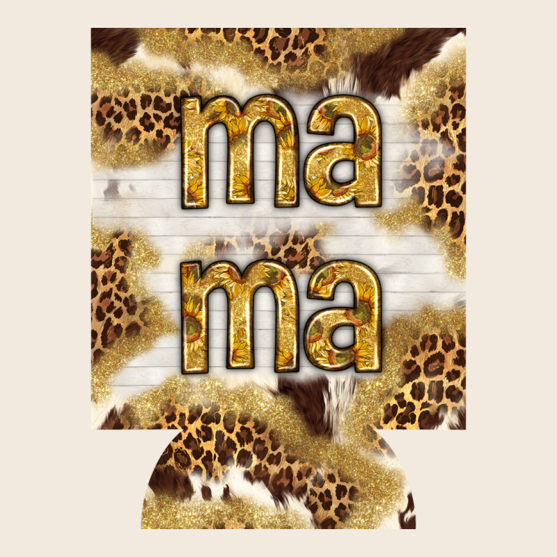Mama With Leopard And Cowhide Regular Can Cooler Zipper Hoodie by HowdyJamesFarm | Teevron
