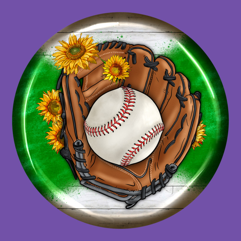 Baseball With Sunflower Round Earrings Premium Sweatshirt by BundleAndBundleShop | Teevron