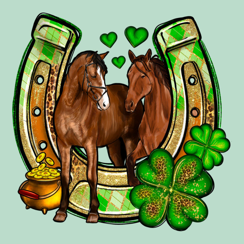 St. Patrick's Day Horse Horseshoe Premium Hoodie by OliviaCreatesArt | Teevron