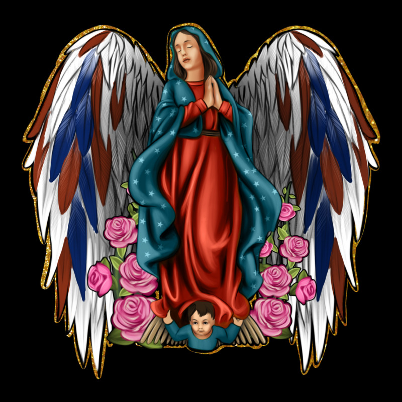 Angel Wing Lady Of Guadalupe 4th Of July Ladies Tee by Jasminsmagicworld | Teevron