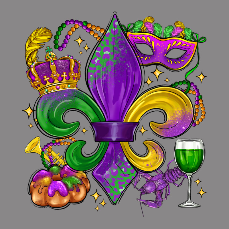 Mardi Gras Fleur De Lis Vintage Tee by LillyAllenDesigns | Teevron
