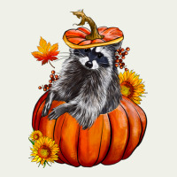 Fall Pumpkin Raccoon Urban Heavy Tee | Teevron
